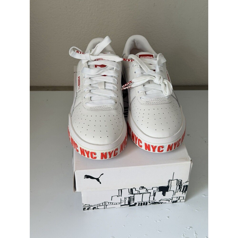 PUMA Cali Bold NYC Women’s Size 6 White Red Sneakers 372309-03 New in Box
